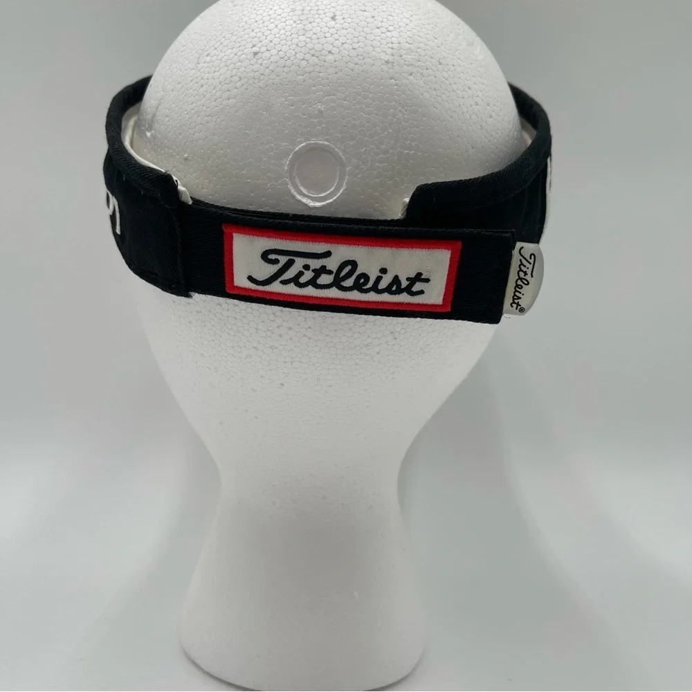 Titleist Pro V1 Footjoy Sun Visor Hat Cap Black & White One Size Adjustable